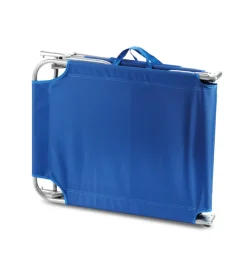 Hot Lettino prendisole pieghevole e reclinabile essenza "maiorca" in acciaio e pvc blu 188x24x55 cm Mobili Da Giardino E Accessori