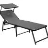 Best Lettino prendisole reclinabile con tettuccio "marbella high" in alluminio e syntex plus grigio 198x64x48 cm Mobili Da Giardino E Accessori