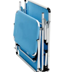 Brunner Mobili Da Giardino E Accessori|Lettino prendisole reclinabile con tettuccio "malibu" in alluminio e syntex plus blu 189x61x26 cm