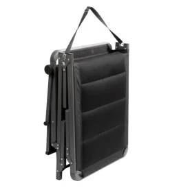 Mobili Da Giardino E Accessori-Brunner Lettino prensisole reclinabile con tettuccio "aravelhigh duna 3d" in alluminio e poliestere nero 198x64x48/103 cm