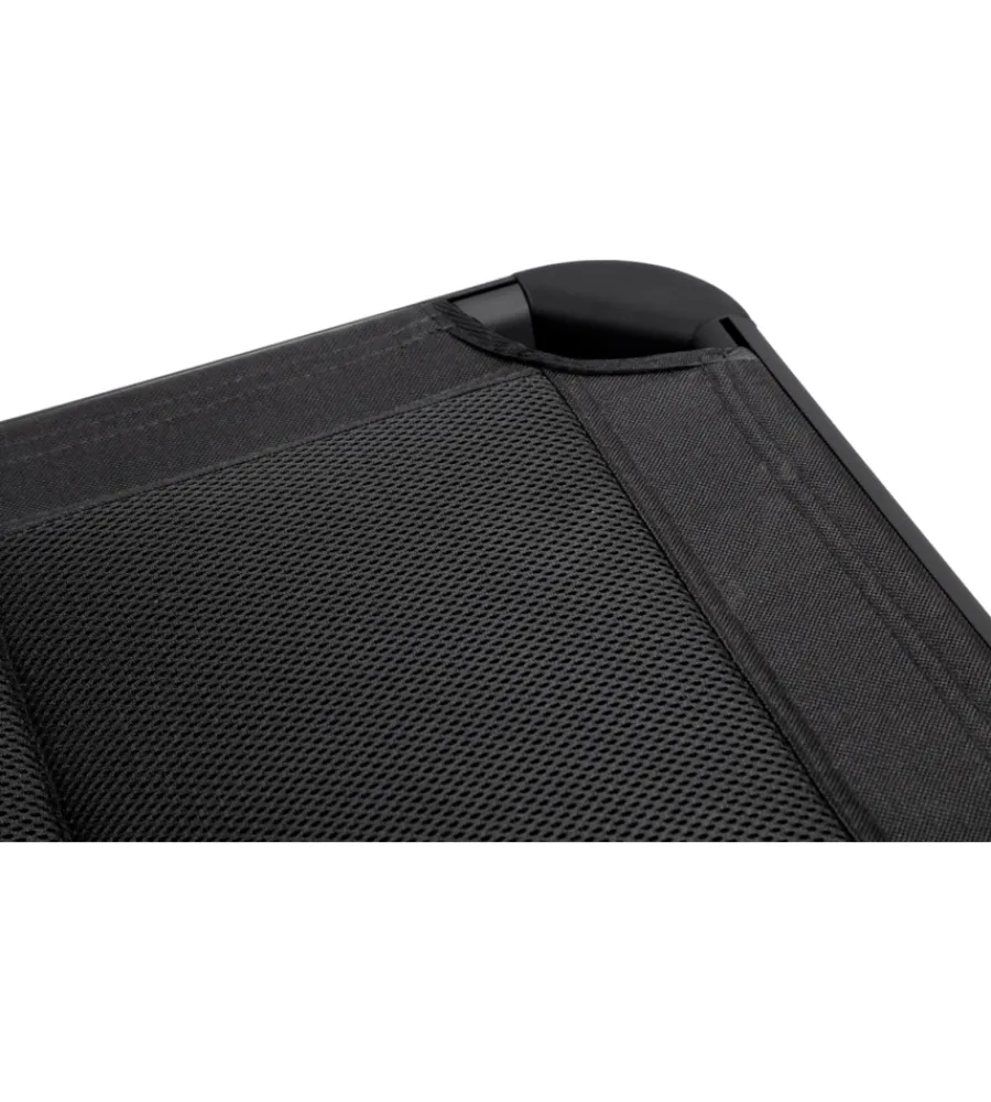 Mobili Da Giardino E Accessori-Brunner Lettino prensisole reclinabile con tettuccio "aravelhigh duna 3d" in alluminio e poliestere nero 198x64x48/103 cm