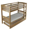 BellaHome Letti E Comodini|Letto a castello "tolosa" in pino massello miele 201,5x97,5x156 cm