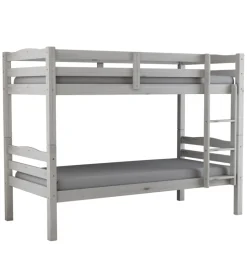 Letti E Comodini-BellaHome Letto a castello "marsiglia" in pino massello bianco 202x98x150 cm