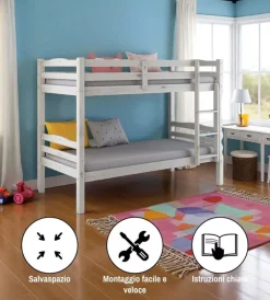 Letti E Comodini-BellaHome Letto a castello 