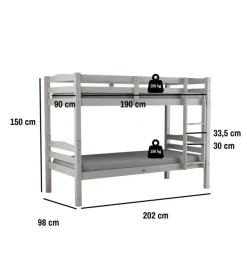 Letti E Comodini-BellaHome Letto a castello 