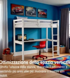 Sale Letto a soppalco con scrivania 