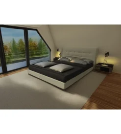 BellaHome Letti E Comodini|Letto matrimoniale "parigi" beige 160x200x102 cm