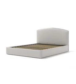 Letti E Comodini|Letto matrimoniale contenitore "moon" in ecopelle bianco 160x190 cm