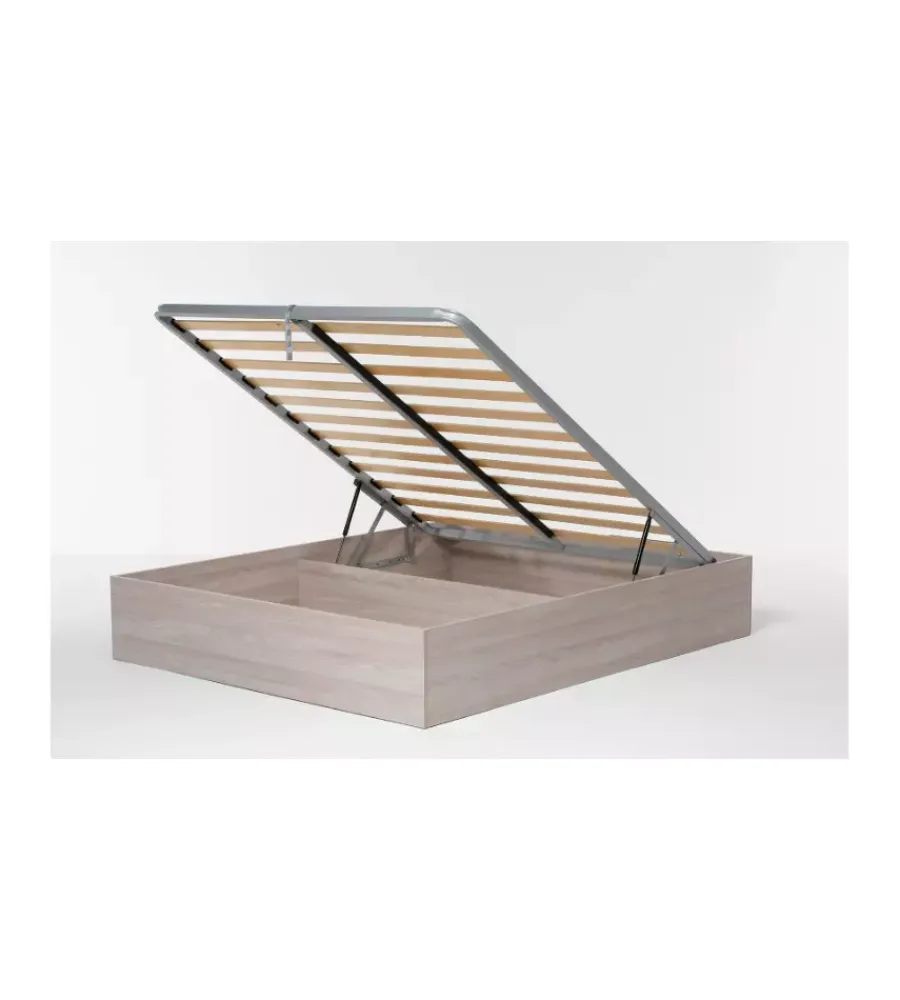 Letti E Comodini|Letto matrimoniale contenitore "bed box" olmo naturale 160x190 cm