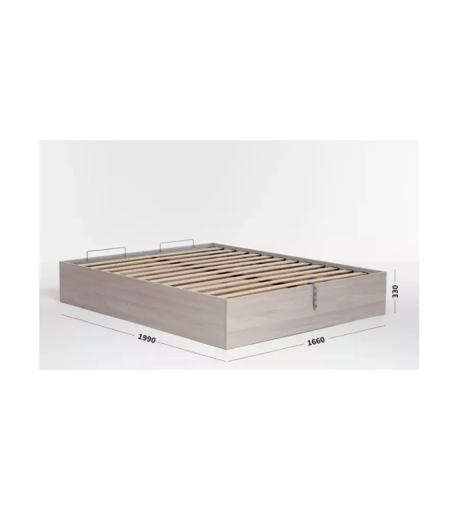 Letti E Comodini|Letto matrimoniale contenitore "bed box" olmo naturale 160x190 cm