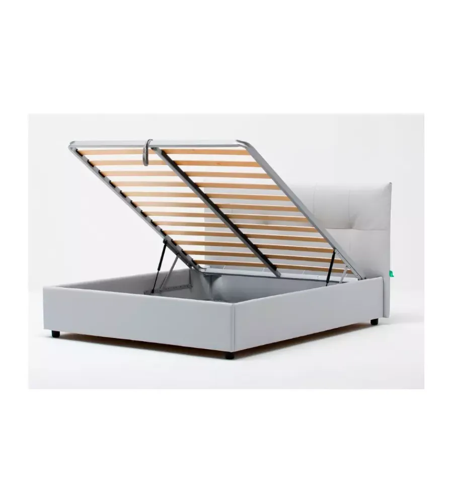 Letti E Comodini|Letto matrimoniale contenitore "easy" perla 160x190 cm