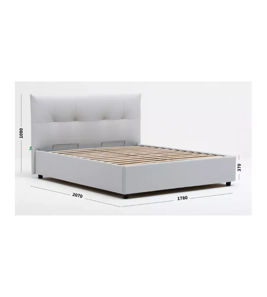 Letti E Comodini|Letto matrimoniale contenitore "easy" perla 160x190 cm