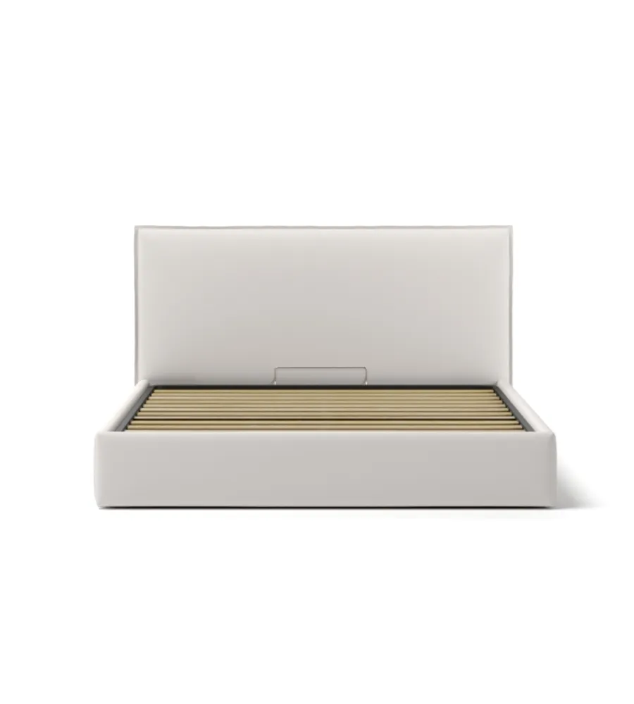 Sale Letto matrimoniale contenitore "zoom" in ecopelle bianco 160x190 cm Letti E Comodini