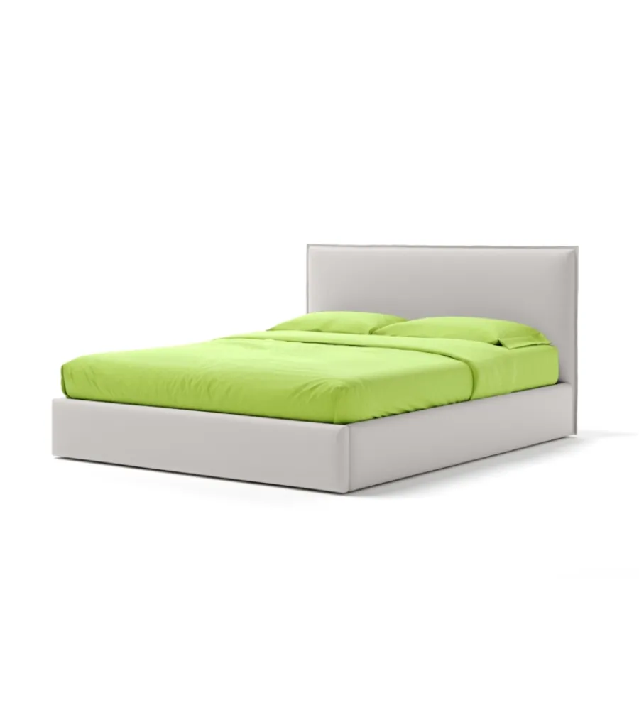 Sale Letto matrimoniale contenitore "zoom" in ecopelle bianco 160x190 cm Letti E Comodini