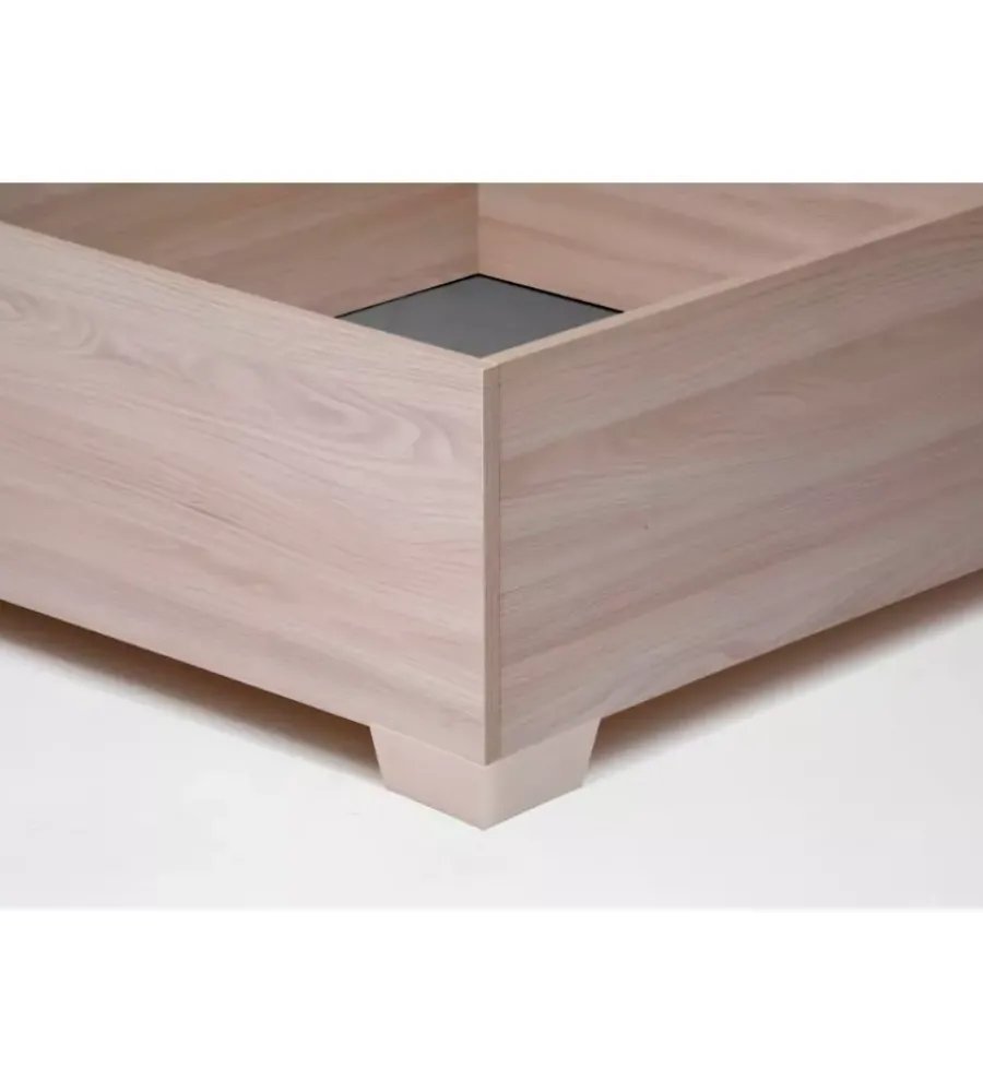Letti E Comodini|Letto matrimoniale contenitore con piedini "hi box" olmo naturale 160x190 cm
