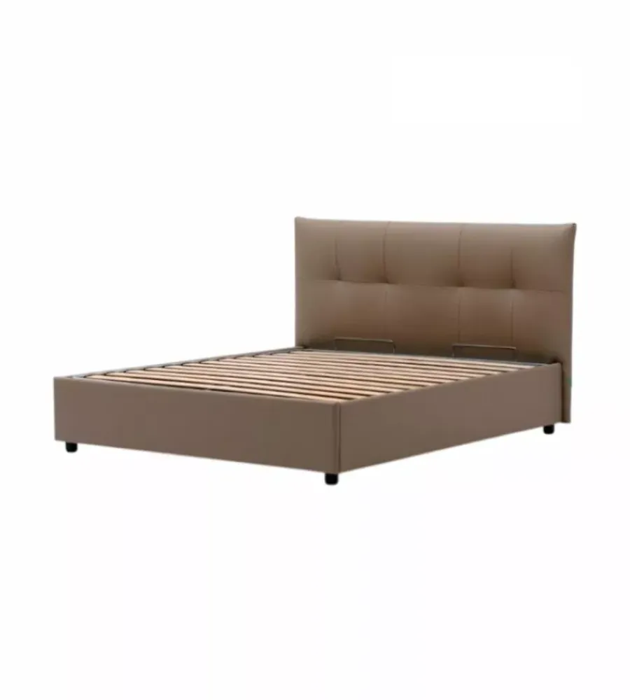 Letti E Comodini- Letto matrimoniale contenitore "easy" tortora 160x190 cm