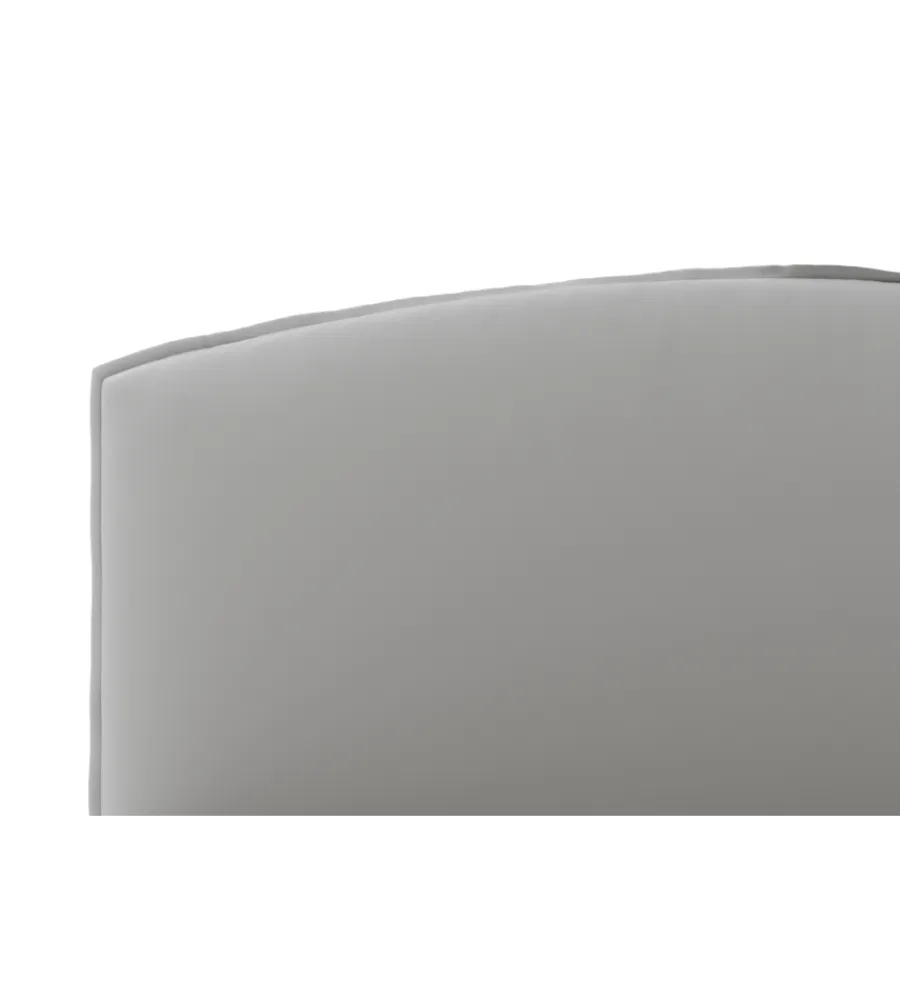 Online Letto matrimoniale contenitore "moon" in ecopelle grigio 160x190 cm Letti E Comodini