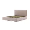 Letti E Comodini- Letto matrimoniale contenitore "zoom" in tessuto rosa 160x190 cm