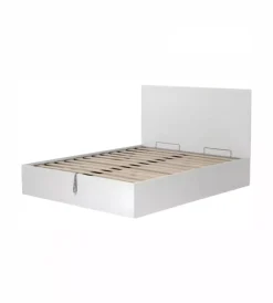 New Letto matrimoniale contenitore "hi box" bianco 160x190 cm Letti E Comodini