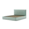 Letti E Comodini|Letto matrimoniale contenitore "zoom" in tessuto celeste 160x190 cm