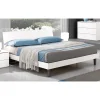 Letti E Comodini|Letto matrimoniale "giotto" bianco graffiato 170x193x87 cm