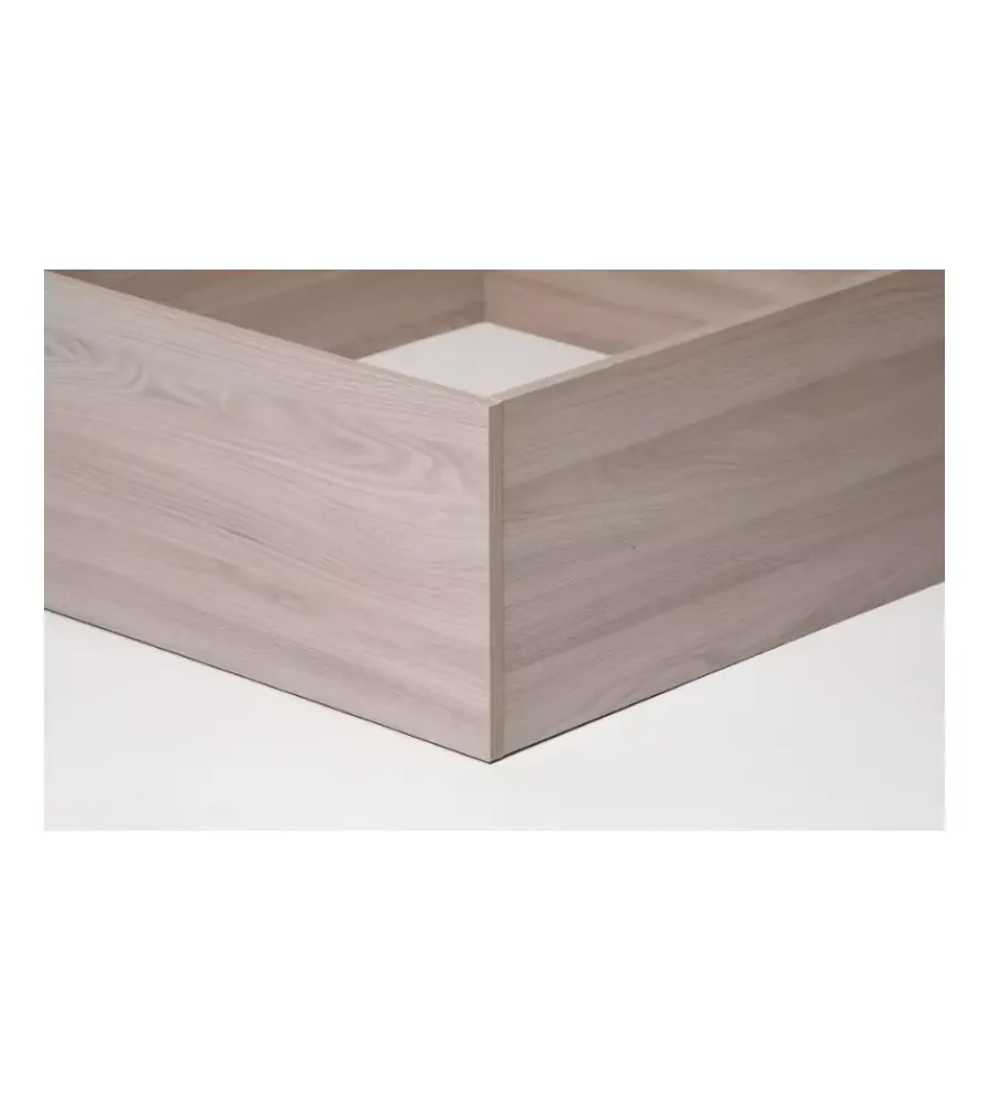 Letti E Comodini|Letto matrimoniale "hi box" olmo naturale con rete e contenitore 160x190 cm
