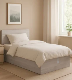 Letti E Comodini- Letto piazza e mezza contenitore "hi box" olmo naturale 120x190 cm