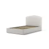 Letti E Comodini- Letto piazza e mezza contenitore "moon" in ecopelle bianco 120x190 cm