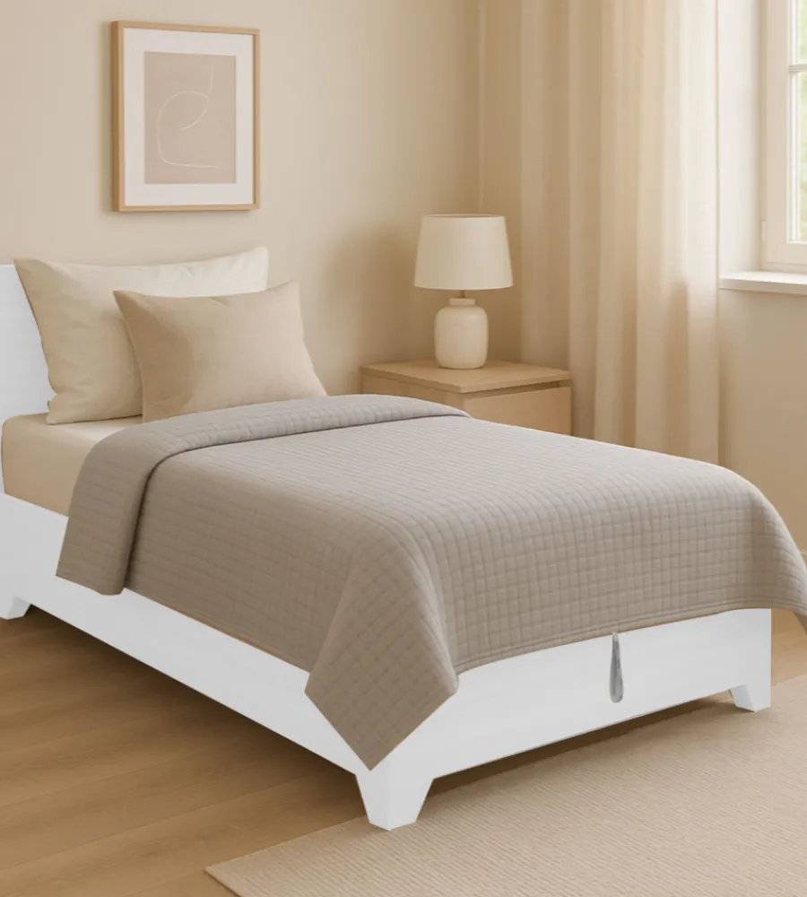 New Letto piazza e mezza contenitore con piedini "hi box" bianco 120x190 cm Letti E Comodini