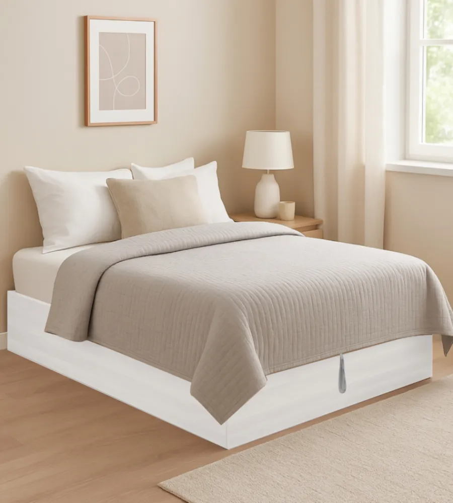 Sale Letto piazza e mezza contenitore "bed box" bianco 120x190 cm Letti E Comodini