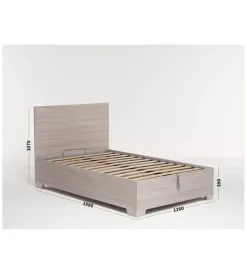 Letti E Comodini- Letto piazza e mezza contenitore con piedini 