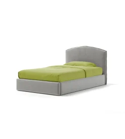 Sale Letto piazza e mezza contenitore "moon" in tessuto perla 120x190 cm Letti E Comodini