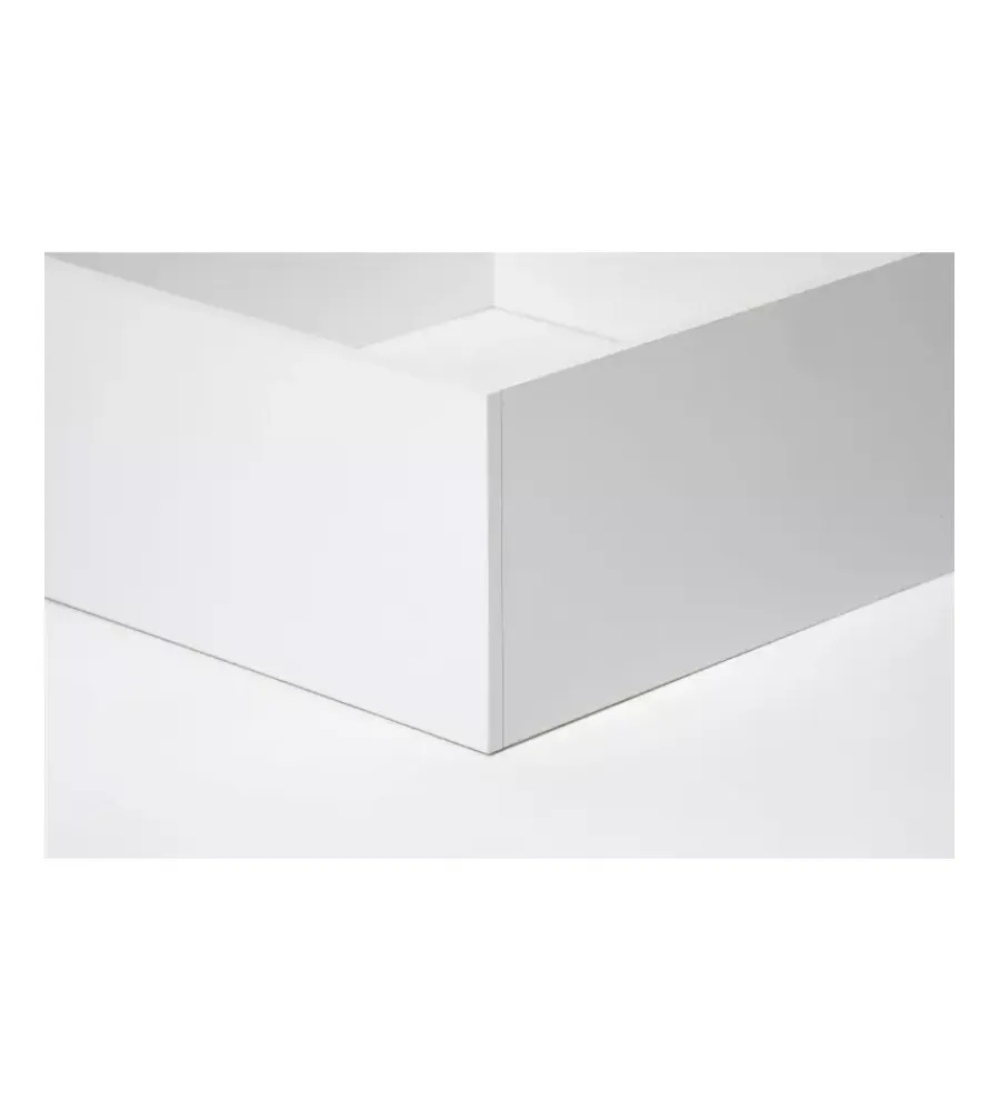 Letti E Comodini- Letto piazza e mezza contenitore "hi box" bianco 120x190 cm