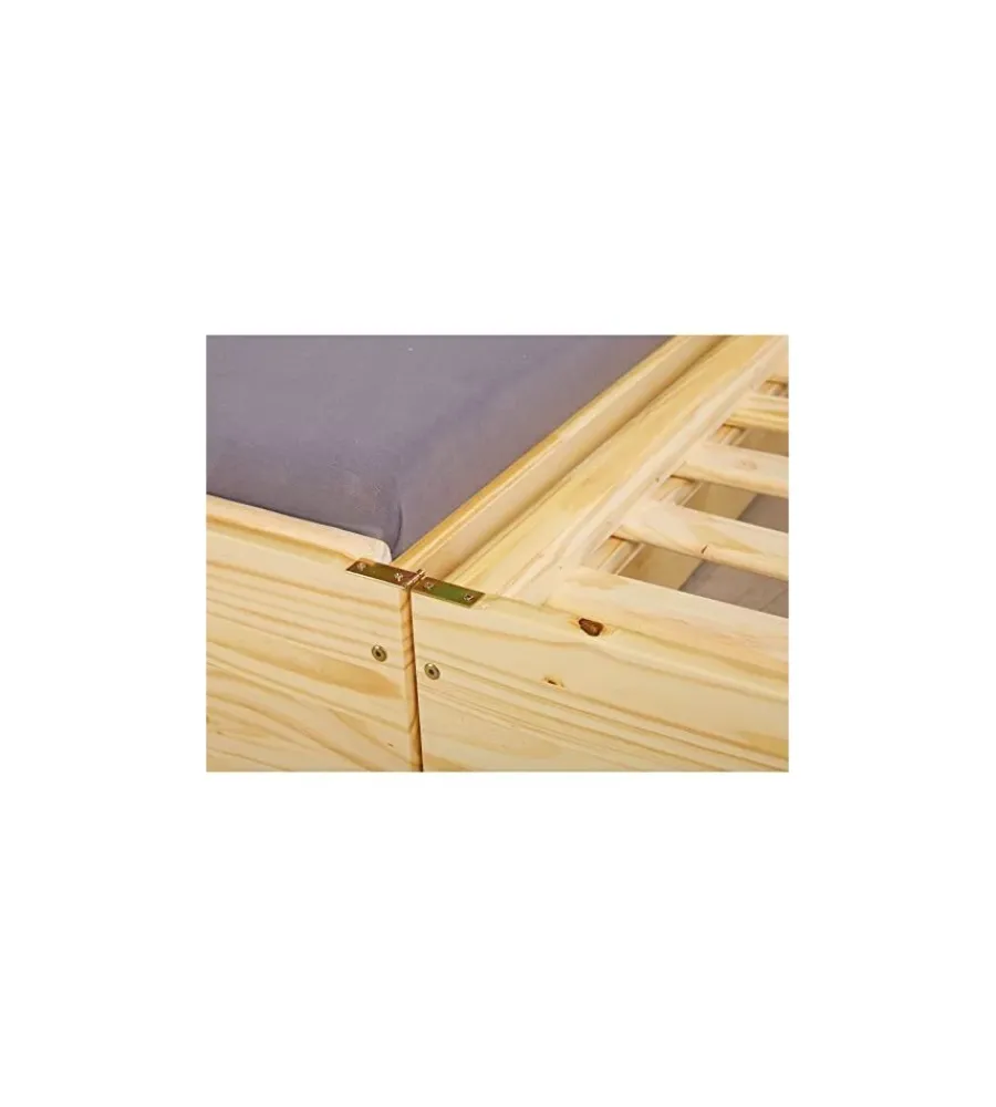 Online Letto singolo 3 in 1 in pino massello 90x200 cm Letti E Comodini