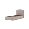 Letti E Comodini|Letto singolo contenitore "moon" in tessuto rosa 90x190 cm