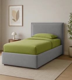 Best Letto singolo contenitore "zoom" in ecopelle grigio 90x190 cm Letti E Comodini