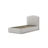 Letti E Comodini|Letto singolo contenitore "moon" in ecopelle bianco 90x190 cm