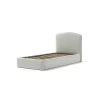 Hot Letto singolo contenitore "moon" in tessuto bianco 90x190 cm Letti E Comodini