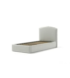 Hot Letto singolo contenitore "moon" in tessuto bianco 90x190 cm Letti E Comodini