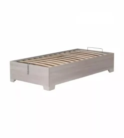 Letti E Comodini|Letto singolo contenitore con piedini "bed box" olmo naturale 90x190 cm