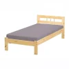 Letti E Comodini|Letto singolo in legno di pino massello 96x205x72 cm