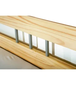 Letti E Comodini|Letto singolo in legno di pino massello 96x205x72 cm