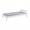 Letti E Comodini|Letto singolo in pino massello bianco 90x190 cm