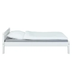 Letti E Comodini|Letto singolo in pino massello bianco 90x190 cm