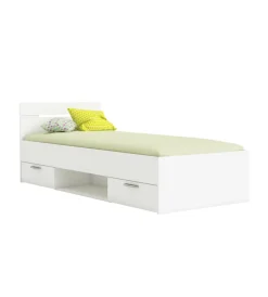 Outlet Letto singolo "michigan" bianco 90x200 cm Letti E Comodini