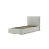 Online Letto singolo "zoom" in tessuto colore bianco con rete e contenitore, 90x190 cm Letti E Comodini