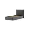 Letti E Comodini|Letto singolo "zoom" in tessuto colore grigio con rete e contenitore, 90x190 cm