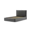 Online Letto una piazza e mezza "zoom" in tessuto colore grigio con rete e contenitore, 120x190 Letti E Comodini