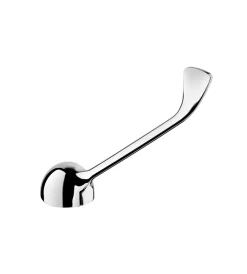 Rubinetti Vari|Leva clinica storta in ottone cromato, cartuccia ø 40 mm.