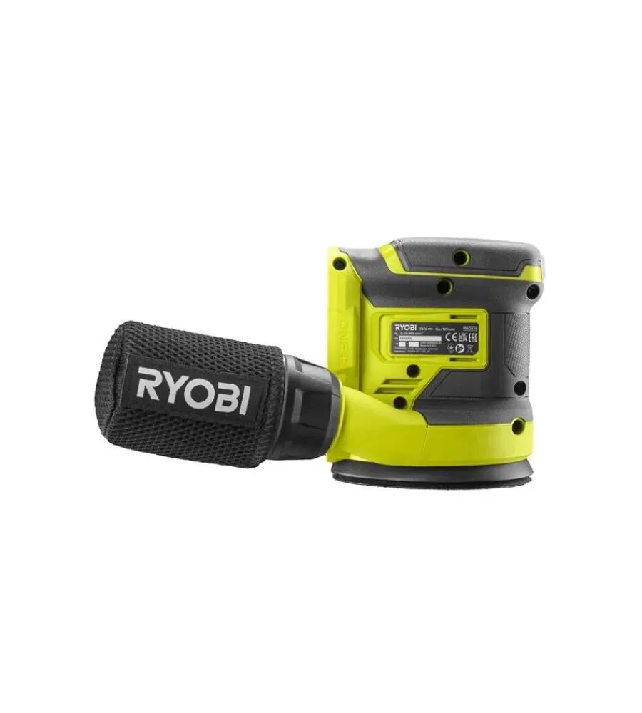 Ryobi Levigatrici|Levigatrice rotorbitale a batteria "r18ros-0" 18v, solo corpo macchina